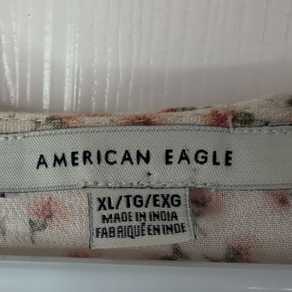 American Eagle Outfitters Cream Floral Long Sleeve Dress - Picture 2 of 9